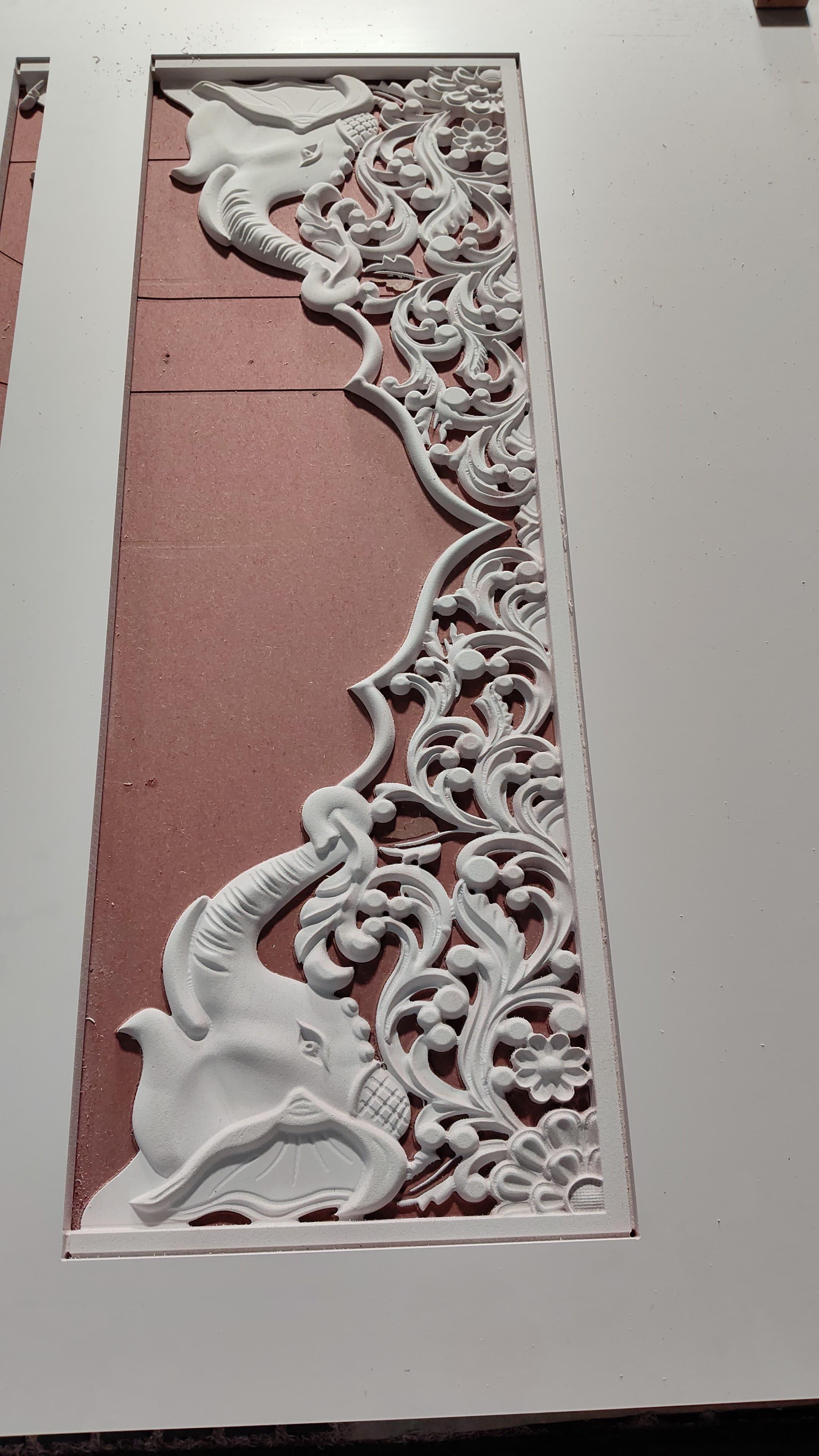 CNC carved decorative panel